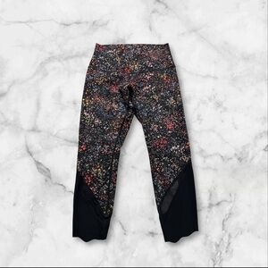 Lululemon Wunder Under Crop II Leggings Flowerescent Multi Luxtreme Women Size 8